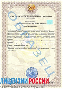 Образец сертификата соответствия (приложение) Волоконовка Сертификат ISO 27001